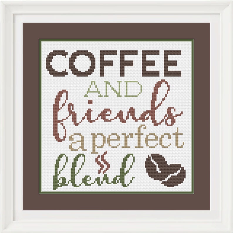 Coffee Cross Stitch Pattern PDF | Instant Download - Etsy