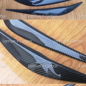 BMW F30 F31 eyelids LED HEADLIGHT eyebrows handmade genuine carbon with premium lacquer