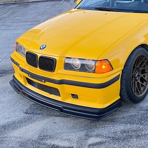 BMW E36 M3 Front Splitter Lip Spoiler, fits coupe, sedan, touring, wagon, fits msport or m3 style Bumper, ABS Plastic