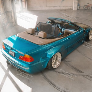BMW E46 M3 wide body kit abs plastic black gloss 6 pcs over fenders pandem style