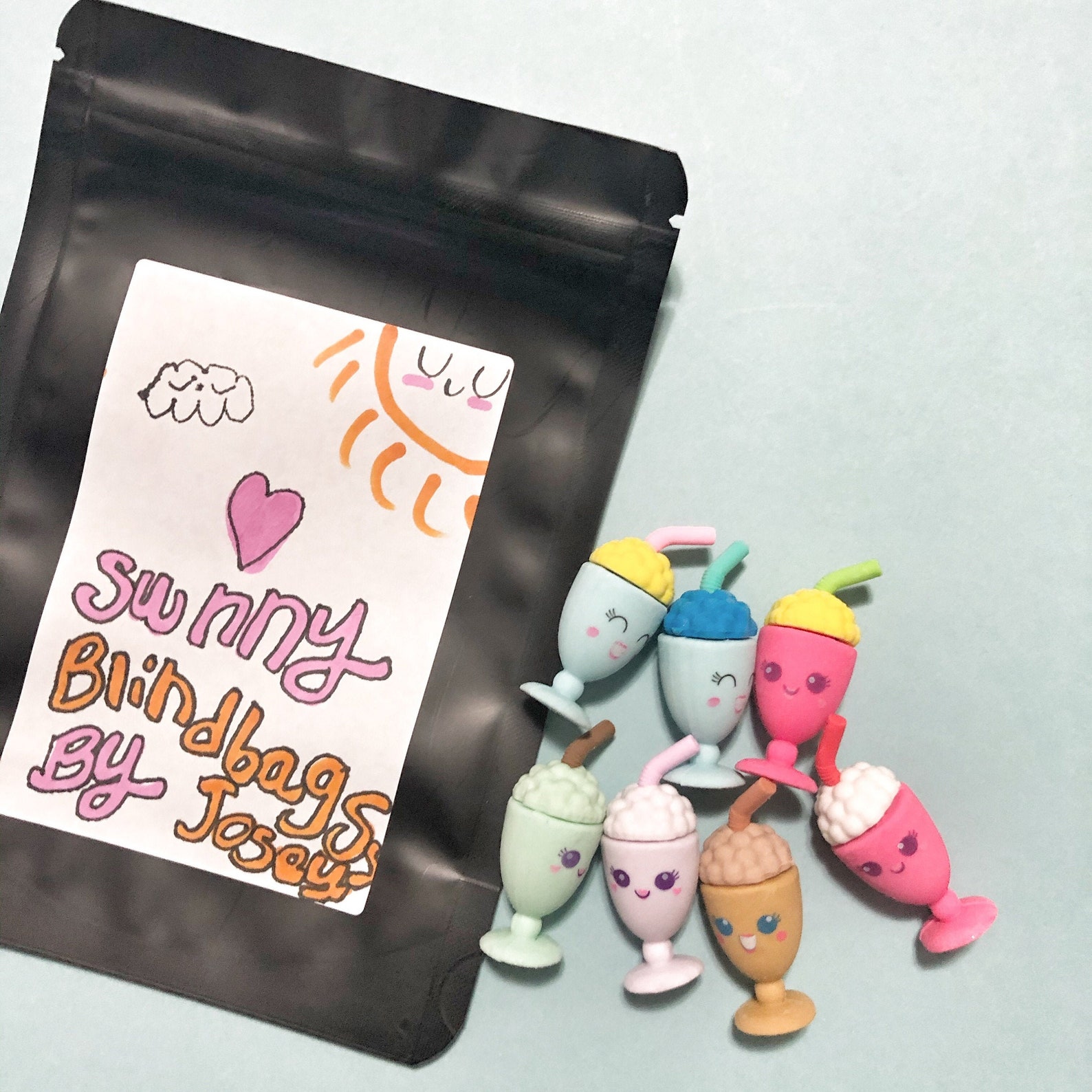 Homemade mystery blind bags with surprise scented eraser etsy