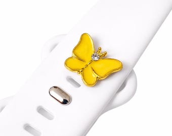 Yellow Butterfly Watch Band Charm | iWatch Jewelry