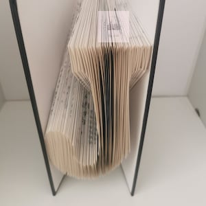 Patrón de plegado de libros - Letra J - Iniciales - Instrucciones - Especial - único - arte del libro - arte plegable del libro - MMF - Regalo - hecho a mano