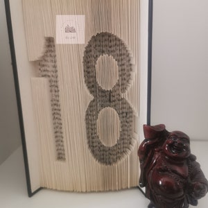 Book folding pattern - 18 - age - special birthday - personalised - book art - MMF - MMCF - Cut and fold - birthday - celebrate