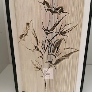 Book folding pattern - Bluebells - Flowers - Book art - MMF - Cut and fold - Handmade - Unique - Creative