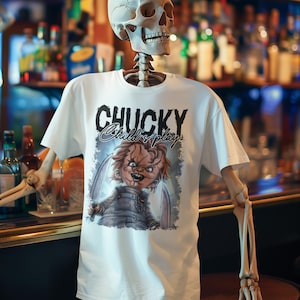 Chucky Halloween-shirt: kinderspel, horror-T-shirt, spookachtige filmkleding