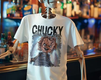 Chucky Halloween Shirt: Kinderspiel Horror T-Shirt, gruselige Filmbekleidung