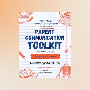 Editable Parent Communication Toolkit for Teachers | Digital Back-to-School Letters, Forms & Contact Sheets | Canva Template
