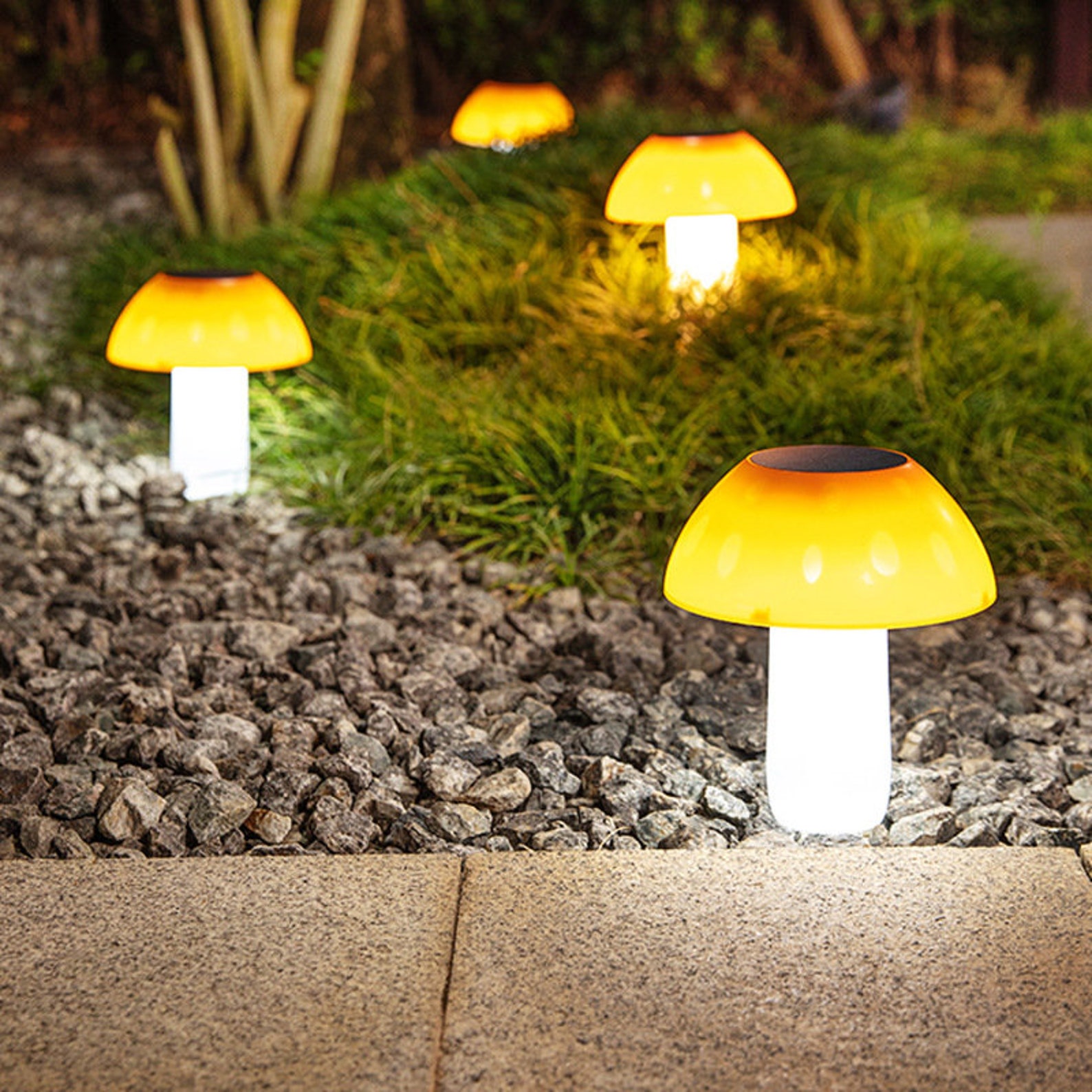 Outdoor Decorative Solar Powered Mushroom Garden Lights Etsy