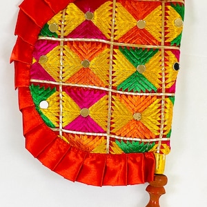 Decorative PAKHI wedding accessories, Indian wedding, Jaggo decoration, Maiyan Decoration real pakhi, punjabi Fan,punjabi  Dadke title