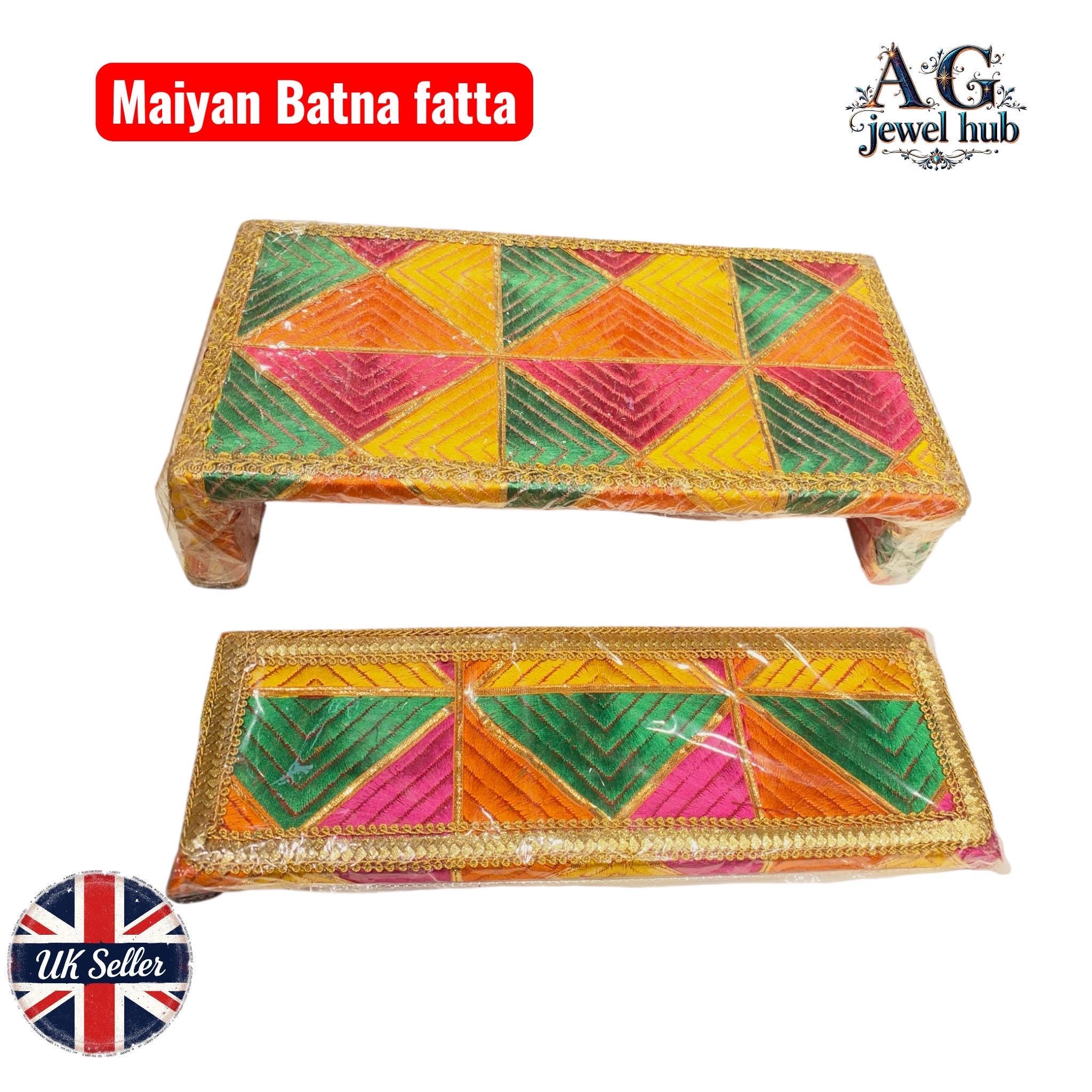 Haldi Stools Asian Wedding Maiyan, Haldi, Mehandi Stool With Foot Piece Set. - Etsy