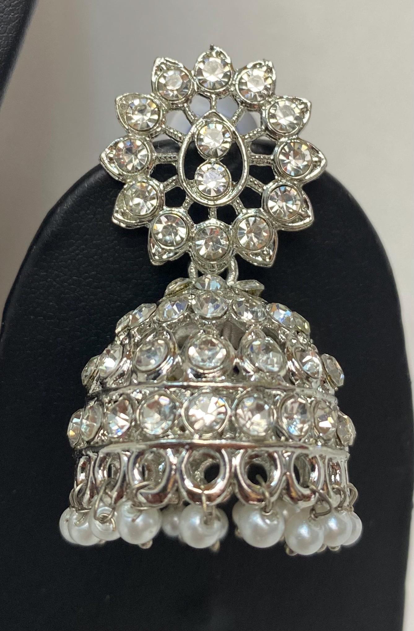 Asian Necklace Set With Zhumki Earrings and Tikka Party Wear