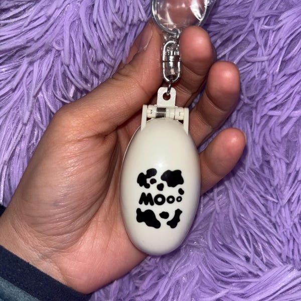 1993 Vintage Takara Pocket Critter Mooo Keychain - Working