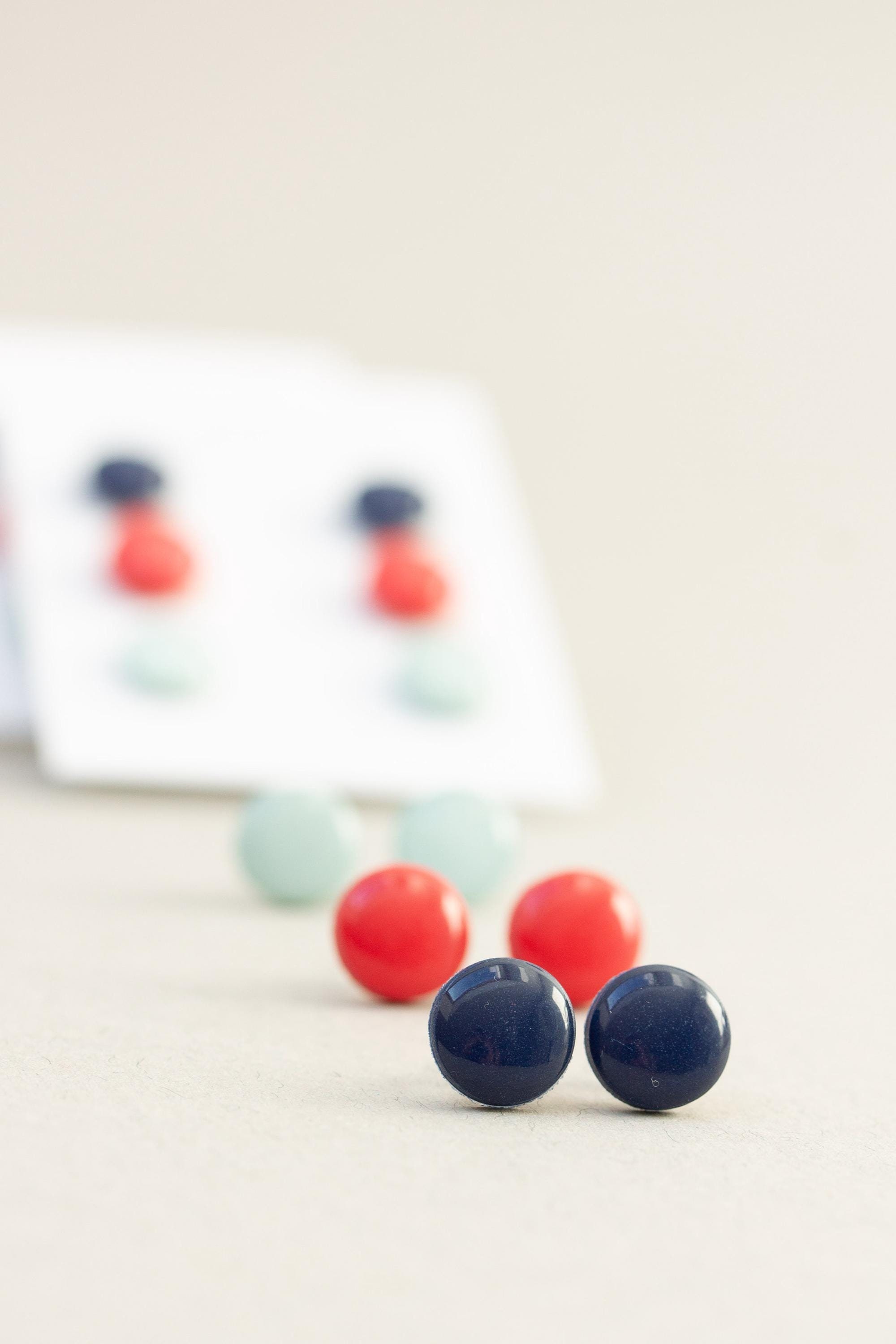 New 100 Pairs Polymer Clay Colorful Cute Hypoallergenic Stud Earrings se… 3 Pairs Stud-pack // Polymer Clay Earrings // Hypoallergenic  main image 3