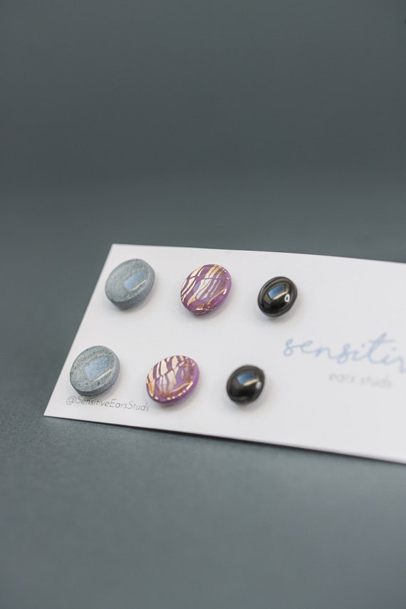 Sensitive Ears Hypoallergenic Earrings Studs Clear Earrings