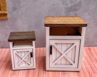 Dollhouse 1/12 scale miniature farmhouse bedside table KIT