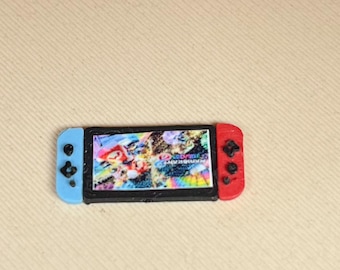 Dollhouse 1/12 scale miniature Nintendo gaming console. 3D printed