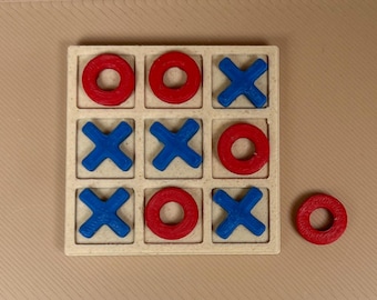 Dollhouse 1/12 scale miniature tic-tac-toe toy, 3D printed