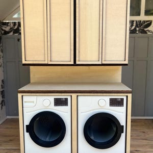 KIT! Dollhouse 1/12 scale miniature laundry cabinet. Appliances NOT included