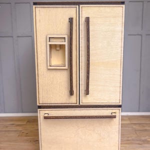 DIGITAL FILE! Dollhouse Refrigerator Kit: 1/12 Scale Miniature French Door (SVG File)