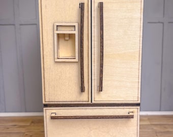 DIGITALE DATEI! Puppenhaus Kühlschrank Bausatz: 1:12 Miniatur Französische Tür (SVG Datei)