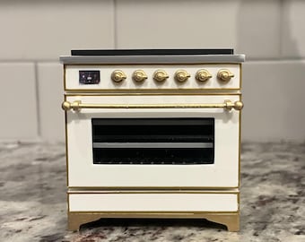 ¡ARCHIVO DIGITAL! Estufa de cocina en miniatura para casa de muñecas, archivo STL 3D, escala 1/12 (archivo digital).