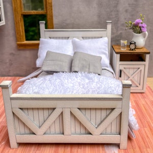 DIGITAAL BESTAND! Poppenhuis schaal 1/12 miniatuur boerderijbedden kit klein en groot. SVG-bestand