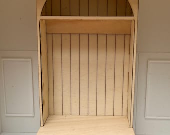 KIT! Dollhouse 1/12 scale miniature entryway cabinet with functional drawers. Bag not included!