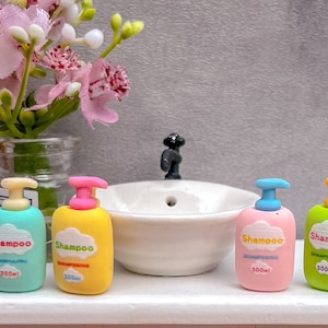 Dollhouse 1/12 scale miniature bathroom shampoo bottle