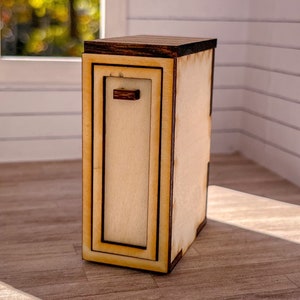 1/12 Scale Dollhouse Miniature Kitchen Spice Cabinet - Laser Cut DIY Kit