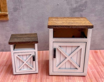 DIGITALE DATEI! Puppenhaus Miniatur Bauernhaus Nachttisch Kit: Maßstab 1/12 SVG-Datei (Digitale Datei)