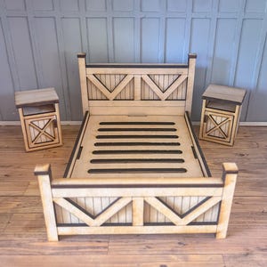 Dollhouse 1/12 scale miniature SMALL farmhouse bed KIT
