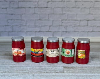 Dollhouse 1/12 scale miniature pasta jar with sticker. 3D printed