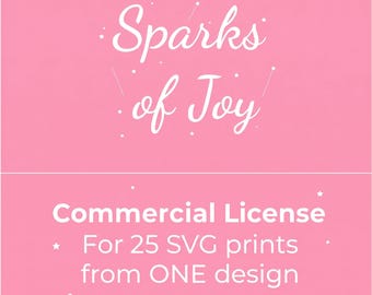 Commercial License For 25 SVG prints from ONE design