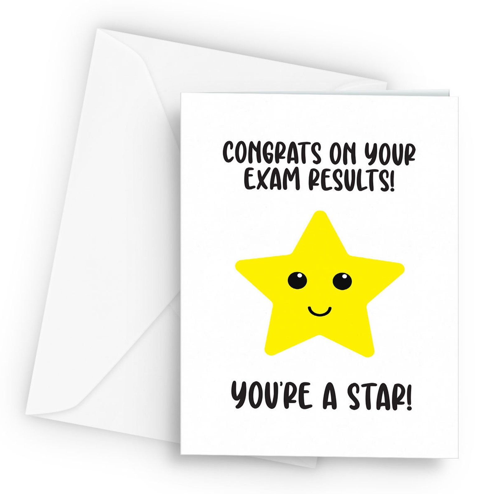 Star Exam Congrats Card A5 Greetings Card Etsy