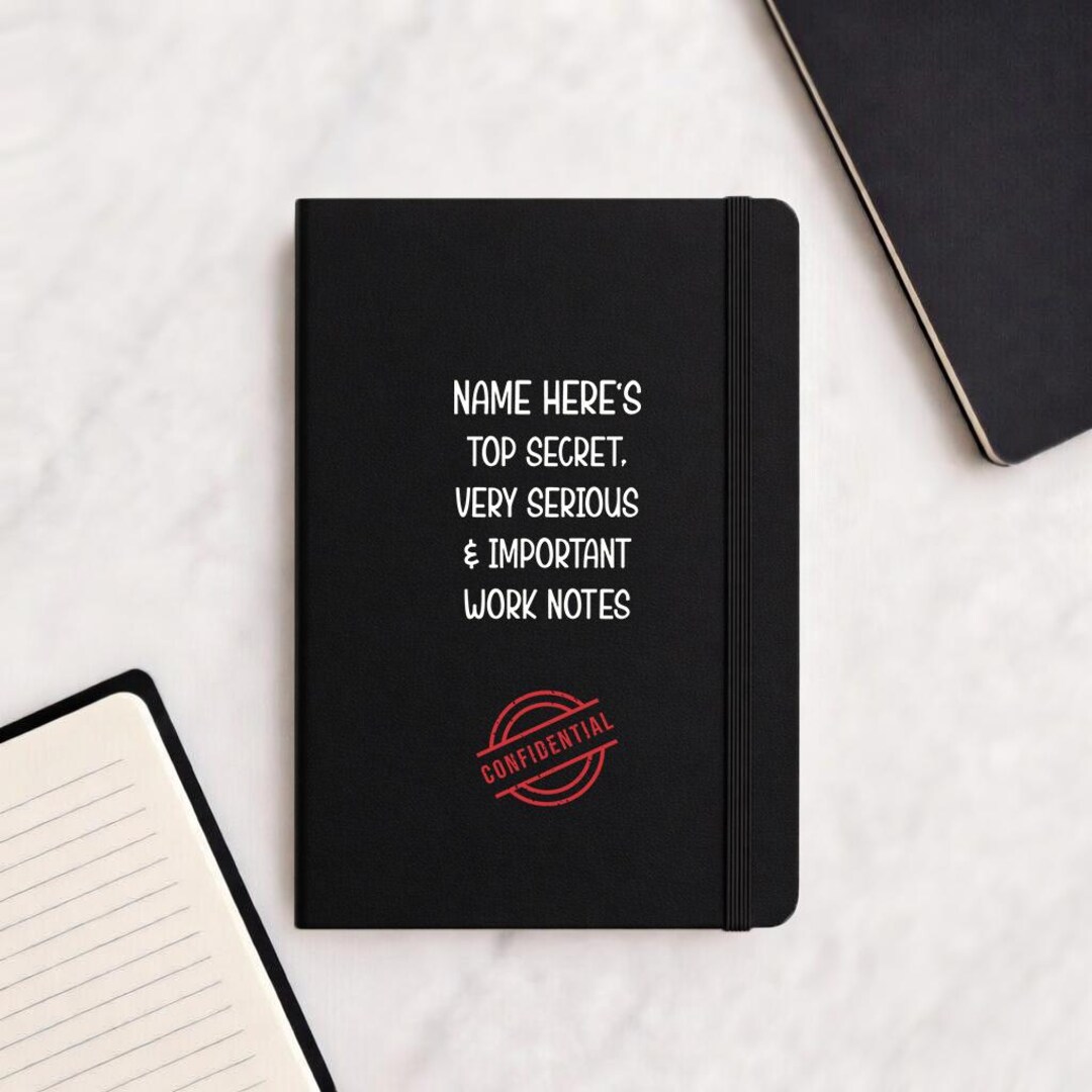 Personalised Top Secret, Very Serious & Important Work Notes - Soft ...