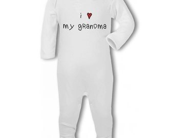 I Heart My Grandma - Baby Romper Suit