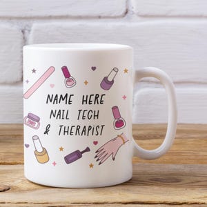 Personalised Nail Tech & Therapist - Salon Gift Mug