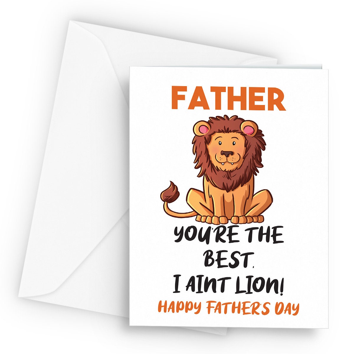Lion Father Father's Day Card A5 Greetings Card | Etsy
