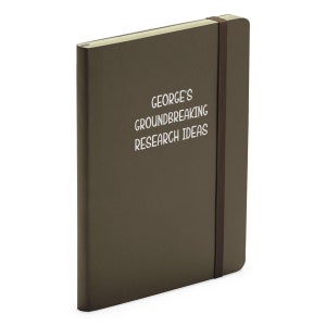 Personalised Groundbreaking Research Notes - PhD Student Brown Soft Touch Notebook