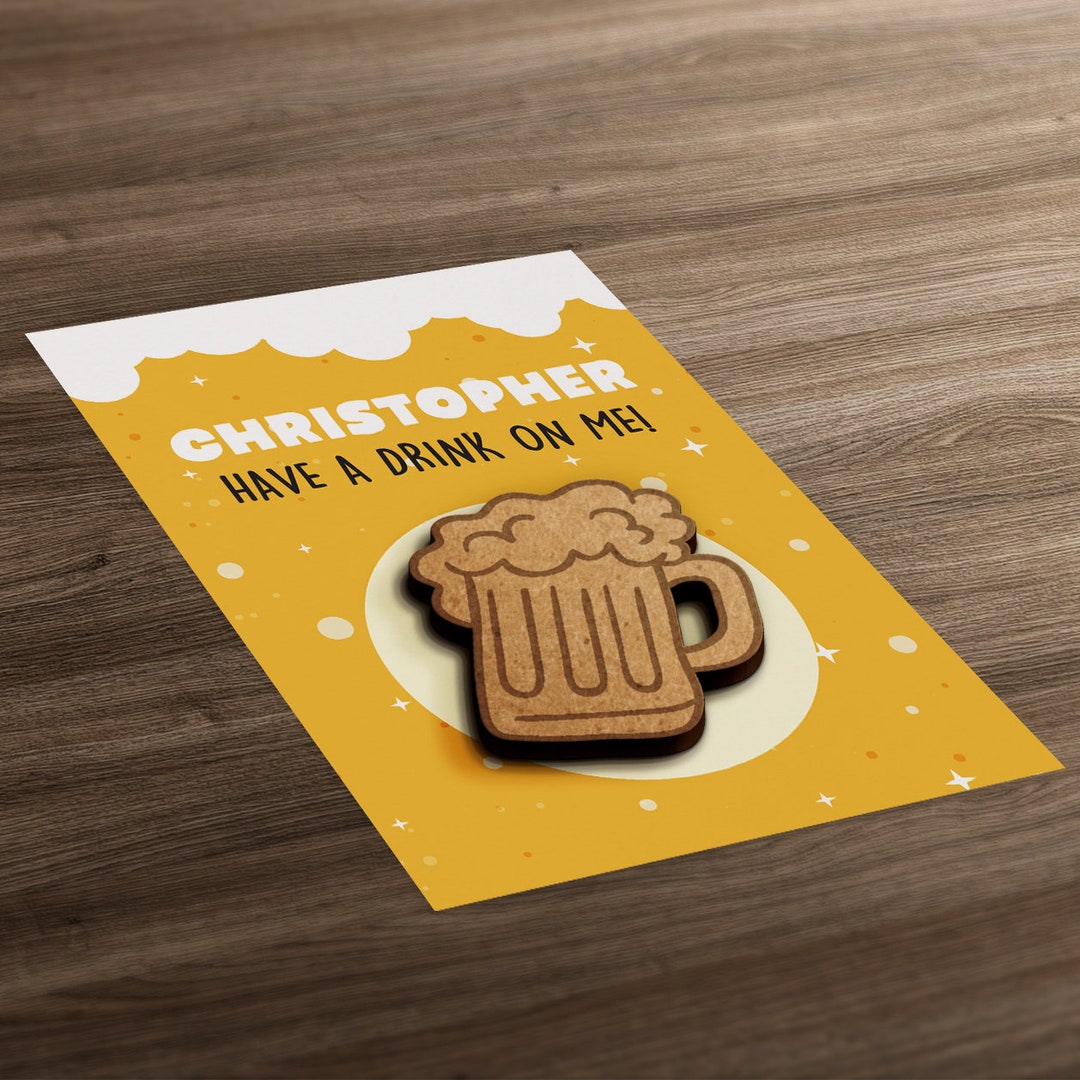 Personalised Pint Beer Token A6 Token Card - Etsy