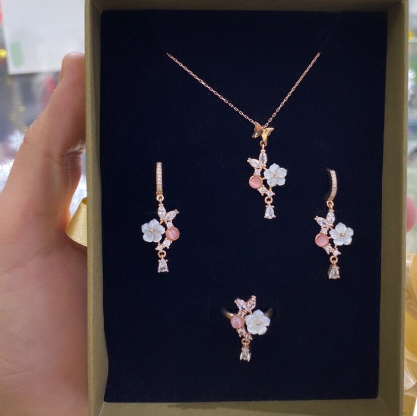 Chinese Jurk 'Cherry Blossom' Blauw
