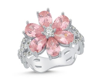 Eda Ring , Pinq quartz Ring,Eda Yildiz Ring, Sen Cal Kapimi Ring, Eda Yildiz, Pink Ring,SCK Eda Ring,