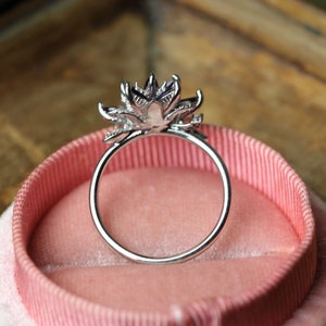 Lotus Ring Gift for Mom Mom Ring Unique Mom Ring Flower Ring Lotus Flower Engagement Ring Mom jewelry Mom Days Gift İdea Ring image 9