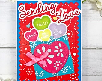 Love Card, Sending Love Card, Valentine's Day Card, You Rock Card, Hello Card, Card for Her, Card for Daughter, Card for Girlfriend