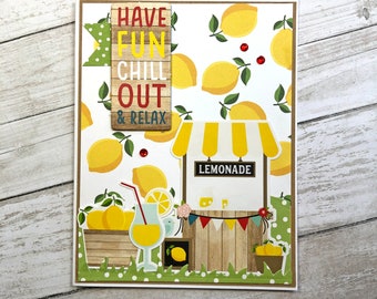 Hello Card, Summer Card, Just Because Card, Relax Card, Chill Out Card, Handmade Card, Greeting Card
