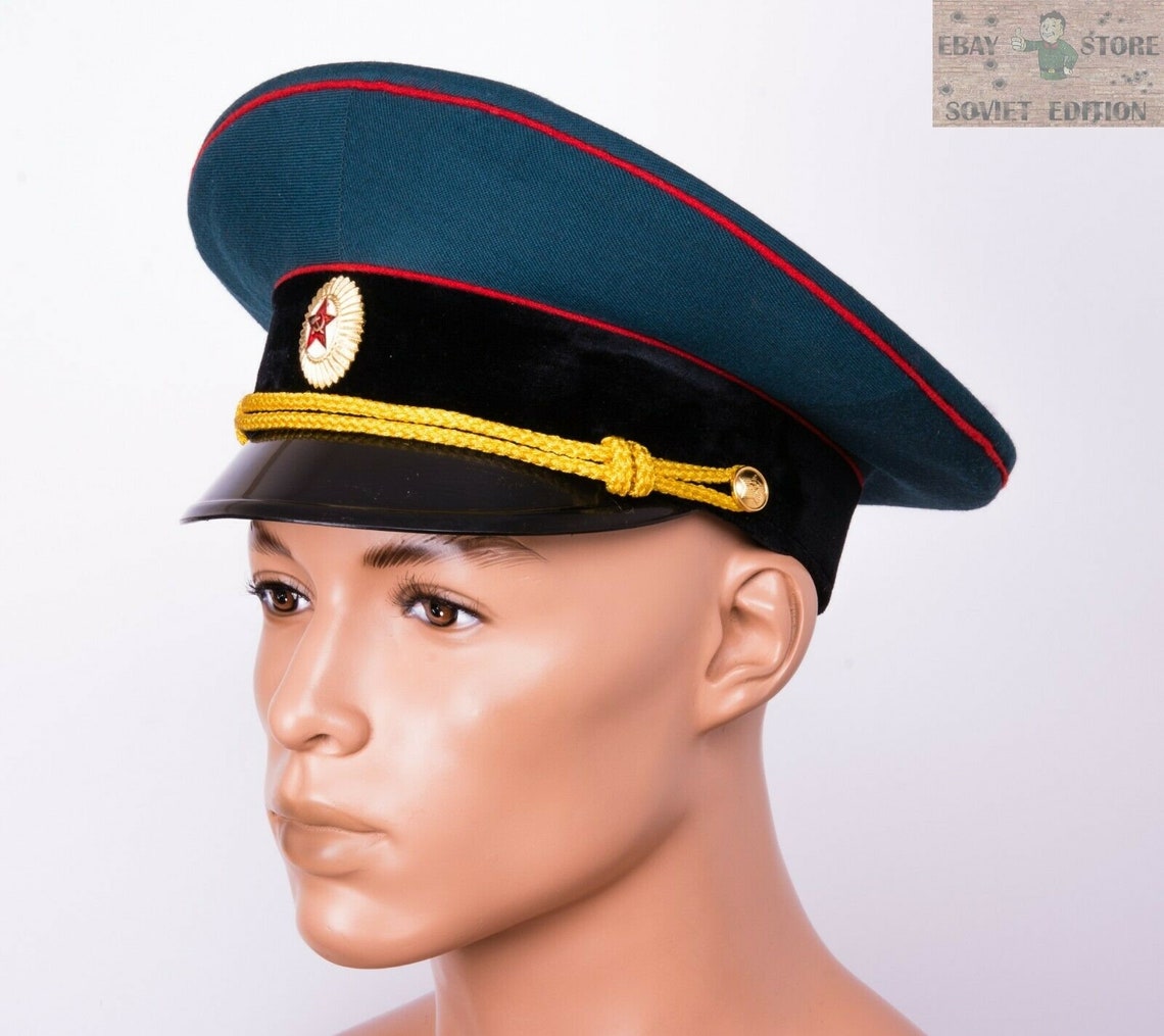 Russian Officer cap parade Soviet military USSR uniform hat | Etsy