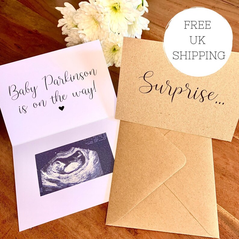 Pregnancy Announcement New Baby card Reveal Idea Expecting Etsy