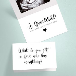 Dad Father’s Day Pregnancy Announcement Card, Mum and Dad Baby Reveal Grandchild card, Personalised Gift Mum, Dad, Pregnant