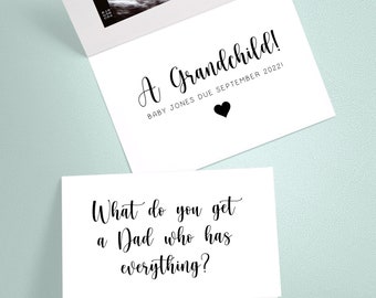 Dad Father’s Day Pregnancy Announcement Card, Mum and Dad Baby Reveal Grandchild card, Personalised Gift Mum, Dad, Pregnant
